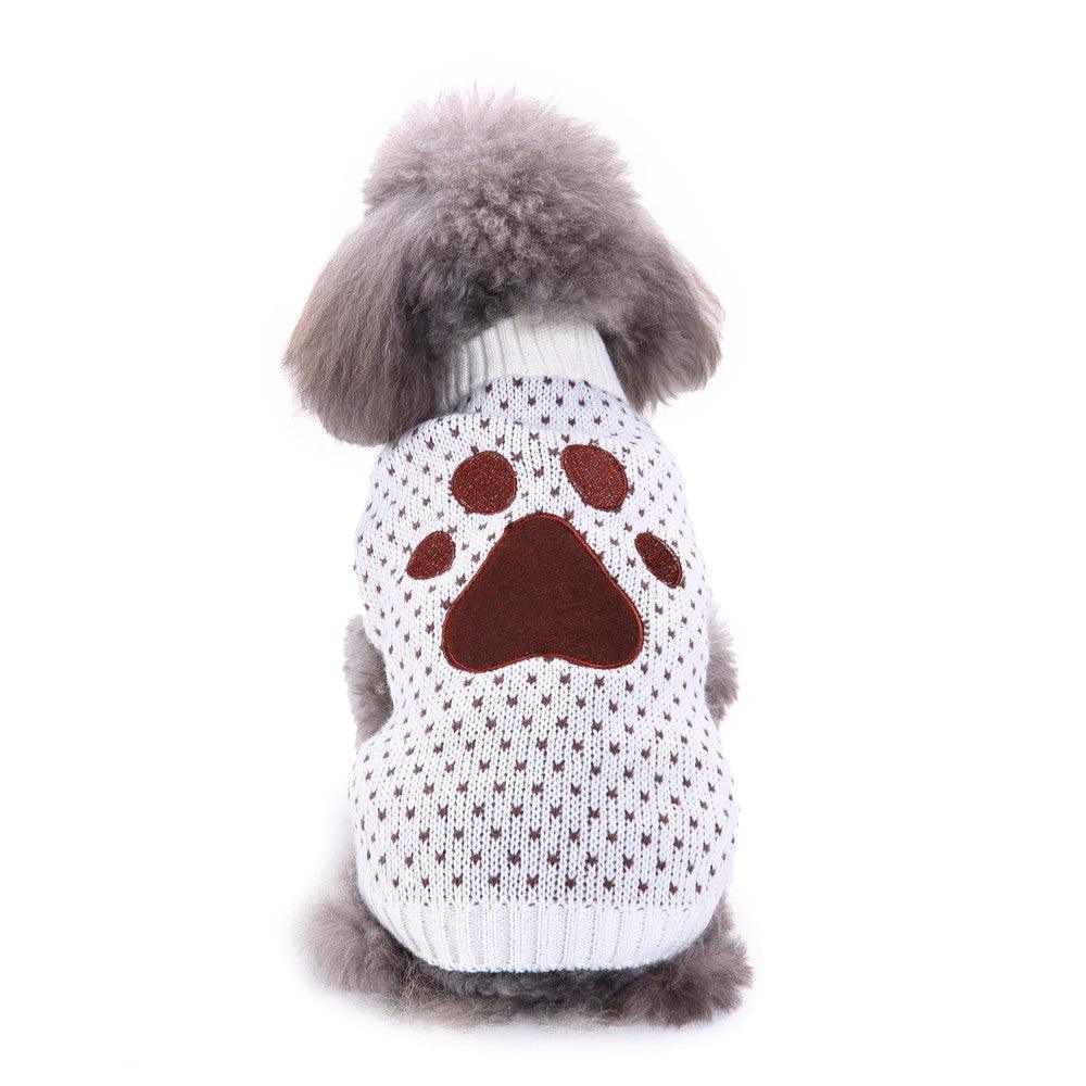 Festive Snowfall Dog Sweater-0
