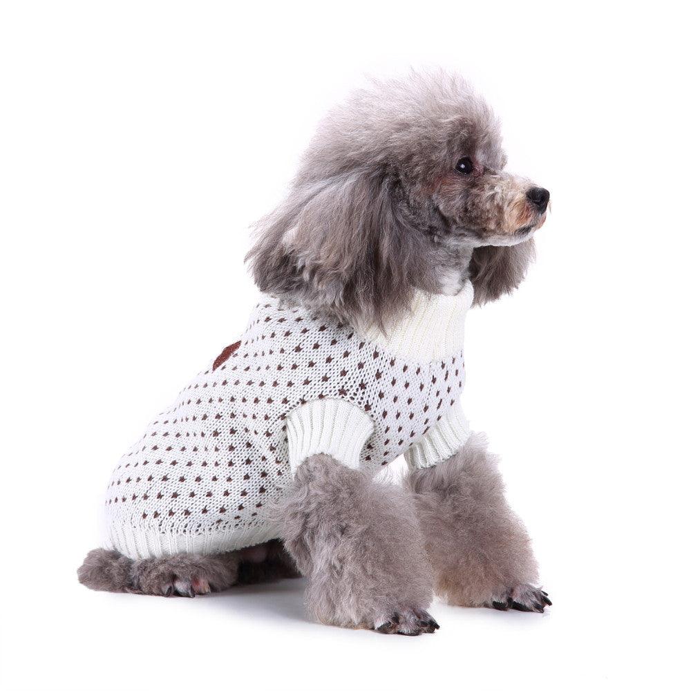Festive Snowfall Dog Sweater-2