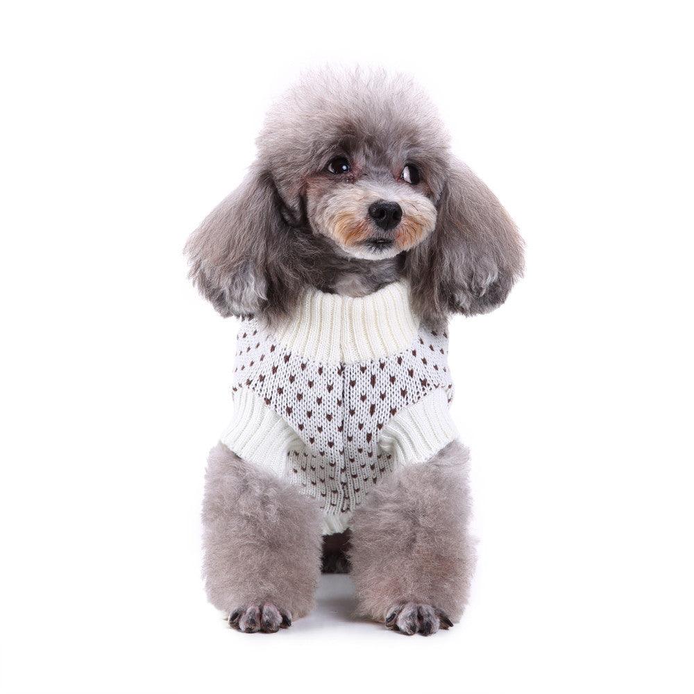 Festive Snowfall Dog Sweater-4