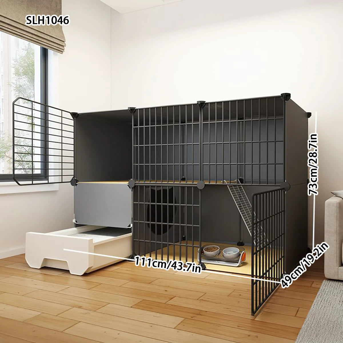 Cat Small Pet Cage Household Indoor Cat Toilet Integrated Cat Litter Box Extra Large Free Space Small Animal Cat Cat Cat House Cat Empty Cage Cat House