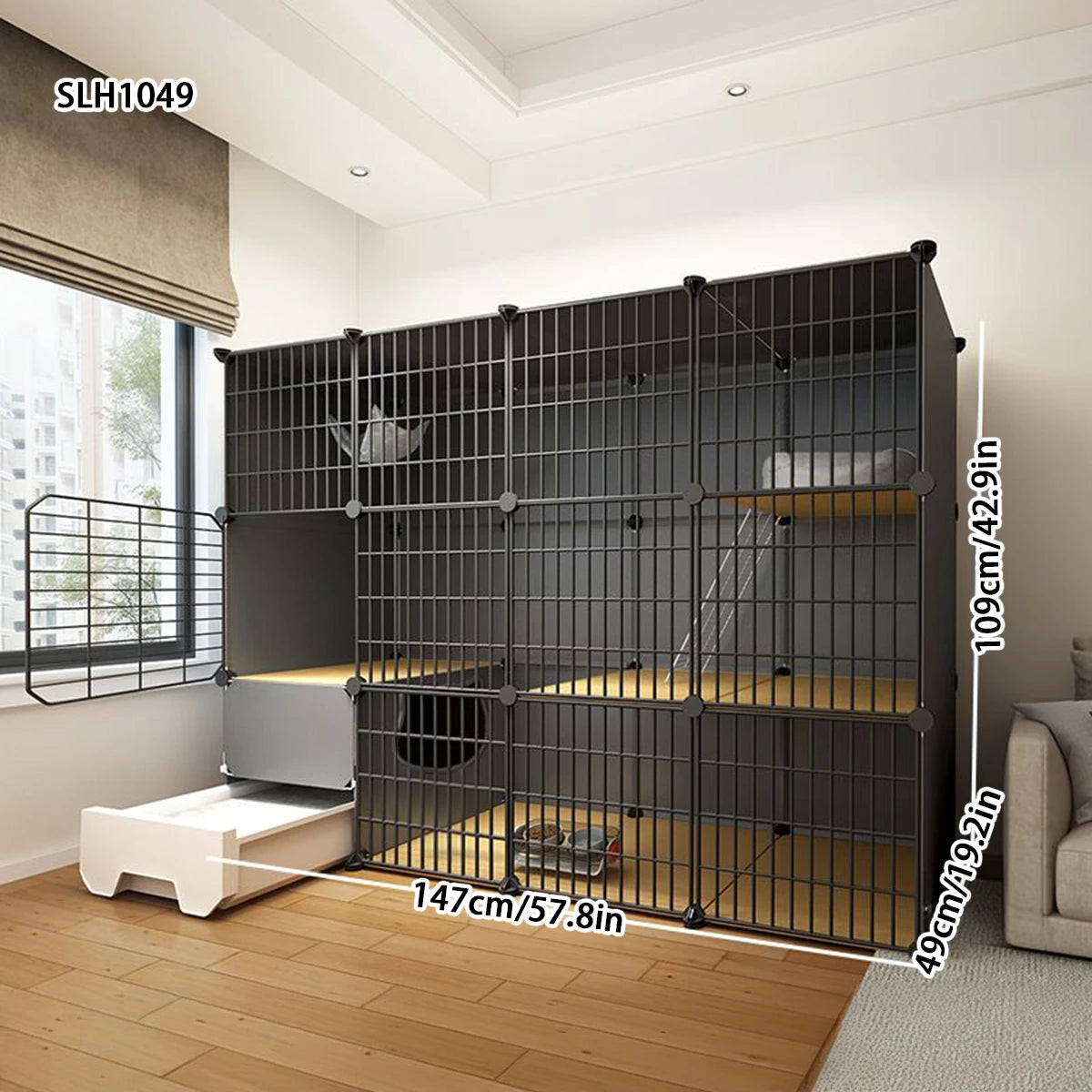 Cat Small Pet Cage Household Indoor Cat Toilet Integrated Cat Litter Box Extra Large Free Space Small Animal Cat Cat Cat House Cat Empty Cage Cat House