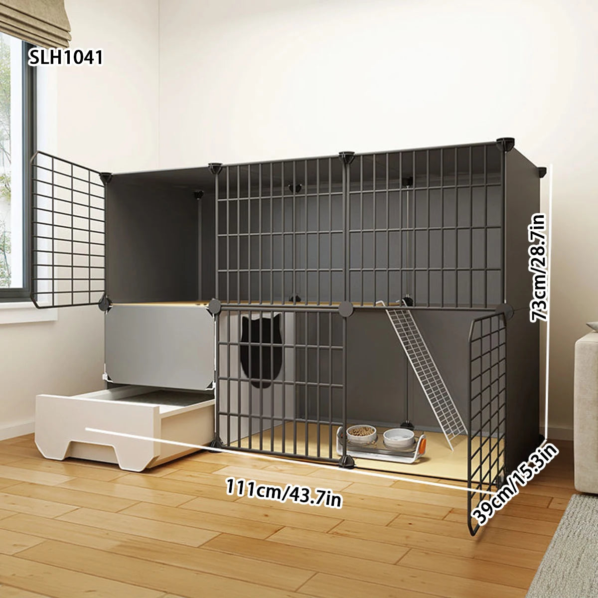 Cat Small Pet Cage Household Indoor Cat Toilet Integrated Cat Litter Box Extra Large Free Space Small Animal Cat Cat Cat House Cat Empty Cage Cat House