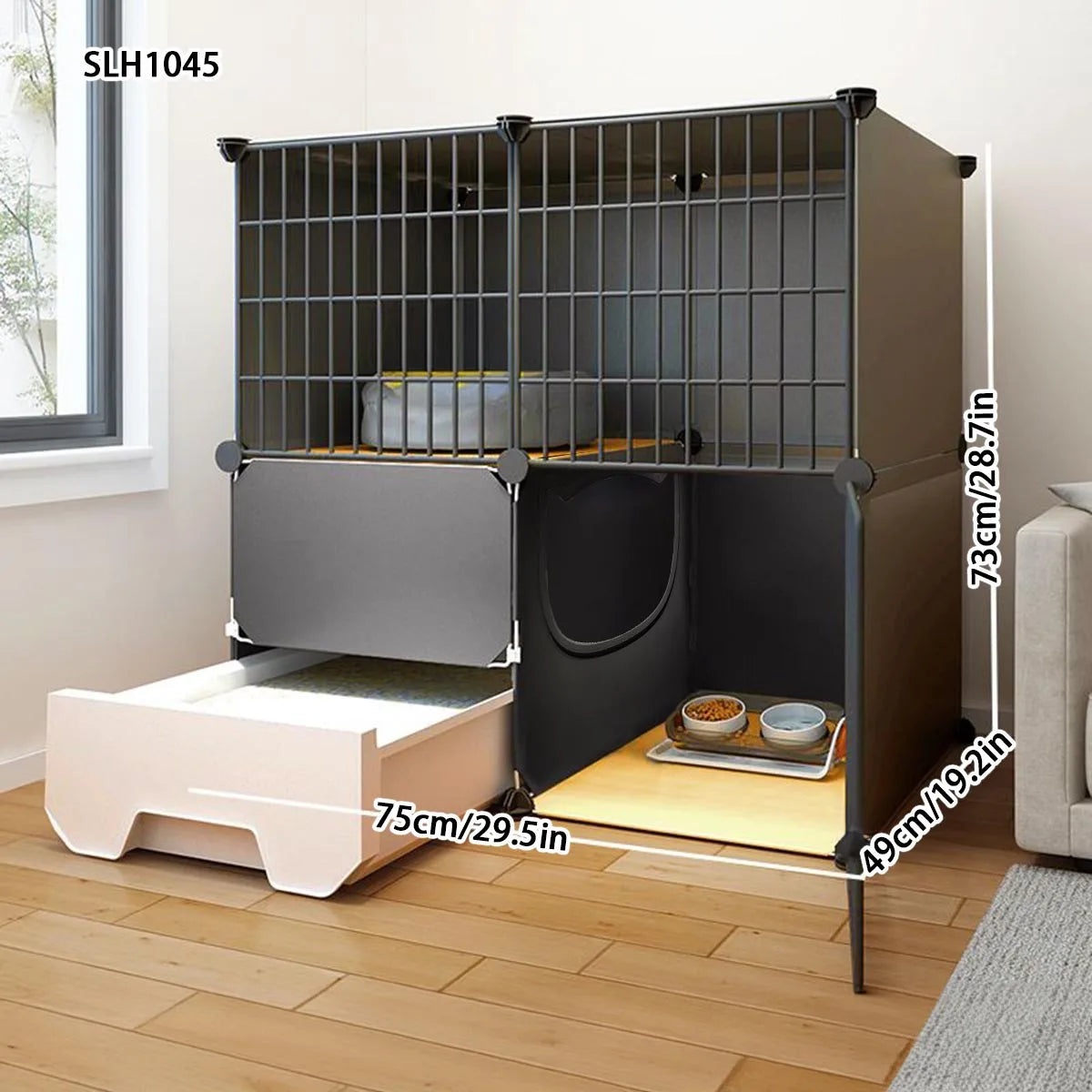Cat Small Pet Cage Household Indoor Cat Toilet Integrated Cat Litter Box Extra Large Free Space Small Animal Cat Cat Cat House Cat Empty Cage Cat House